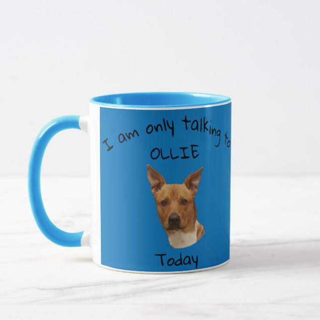 I am only talking to Pet today Personalised Mug (Left)