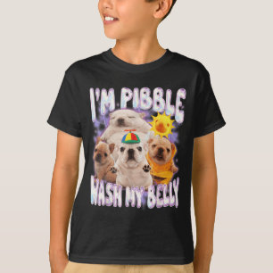 I Am Pibble Wash My Belly Pibble Meme Funny Dog T-Shirt