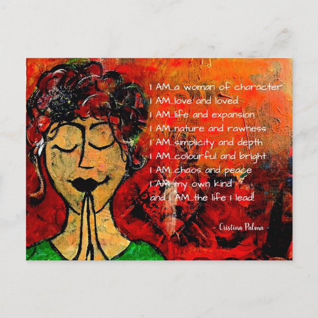 I AM POEM Poscard Postcard (Front)