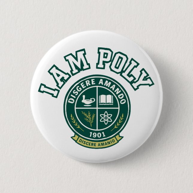 I AM POLY Classic Button (Front)