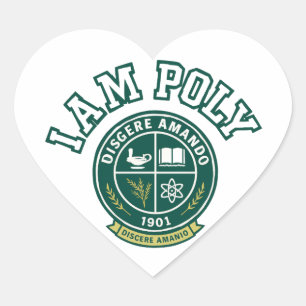 I AM POLY Classic Heart Sticker