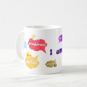 I Am Positive Affirmations Words Self Love Coffee Mug