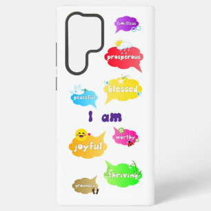 I Am Positive Affirmations Words Self Love Samsung Galaxy Case