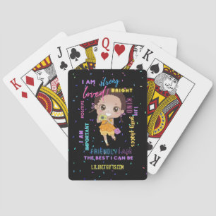 I AM - Positive Black Brown Girl Affirmations Playing Cards