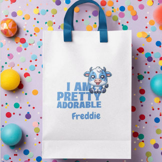 I am Pretty Adorable Blue Custom Classic Round Sticker