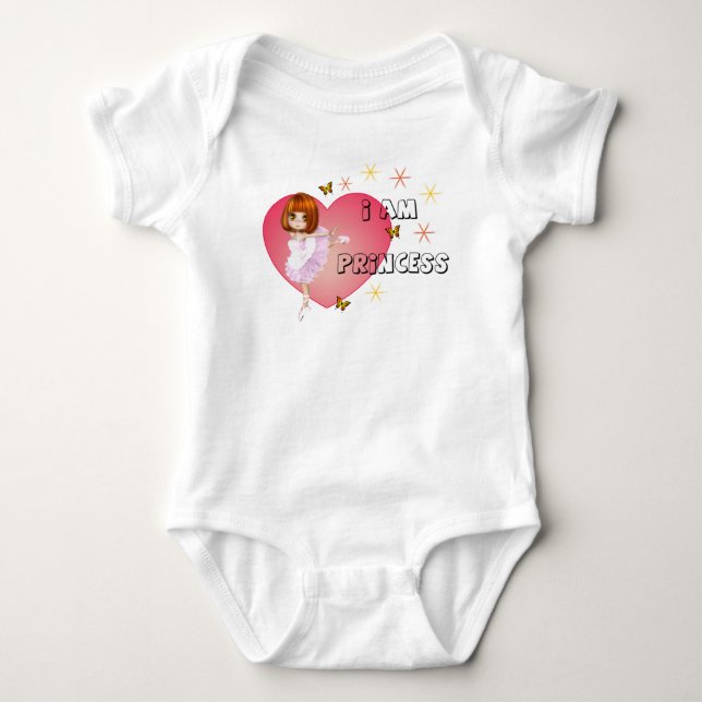 I am princess baby bodysuit (Front)