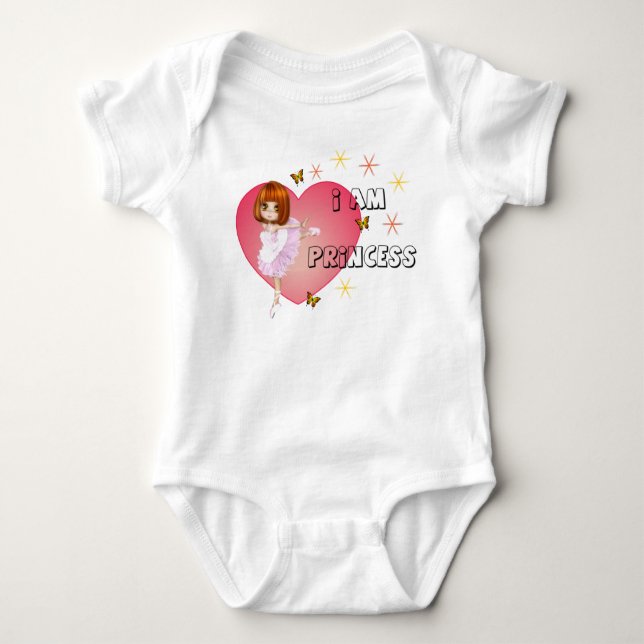 I am princess baby bodysuit (Front)