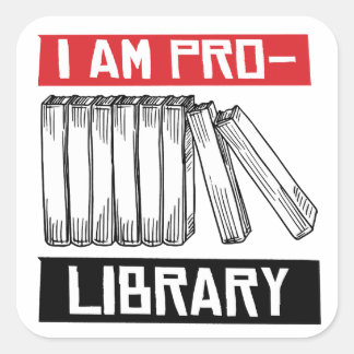 I am pro library square sticker