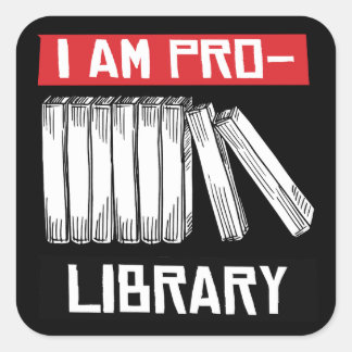 I am pro library square sticker