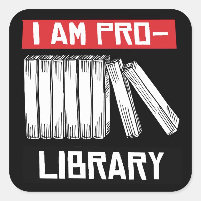 I am pro library square sticker (Front)