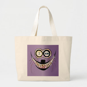 I am PRONOID, optimistic funny cat quote Large Tote Bag