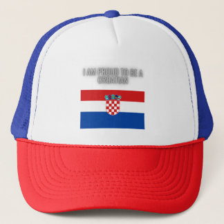 I am proud to be a Croatian trucker hat