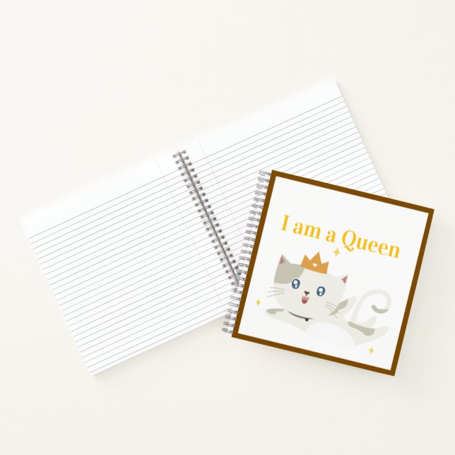 I Am Queen – Elegant funny Notebook (Inside)