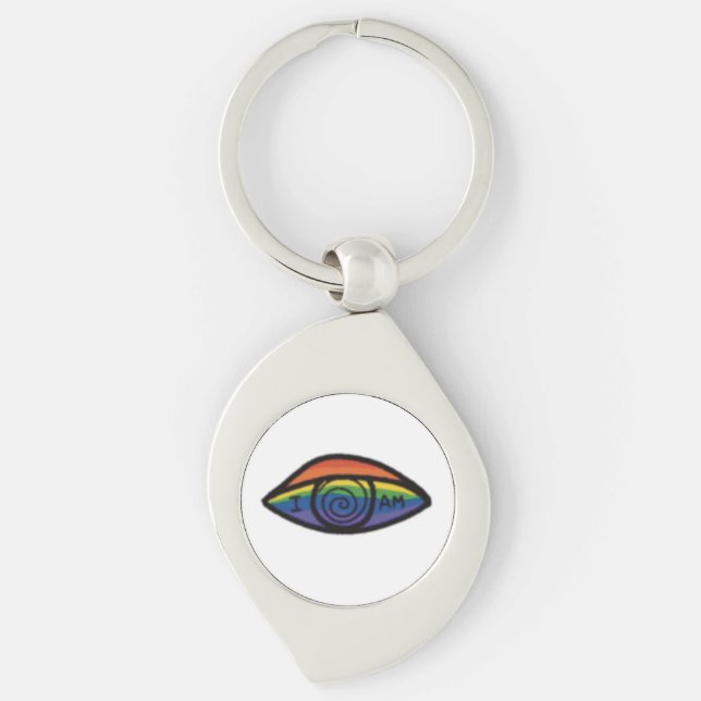 I AM Rainbow Pride  Key Ring (Front)