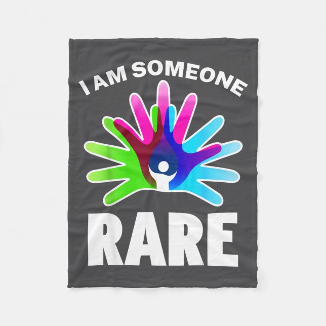 I Am Rare Disease Awareness Shirt - Rare Disease D Fleece Blanket (Front)