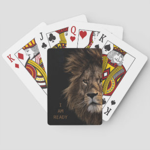 I AM READY - Lion Playing Cards