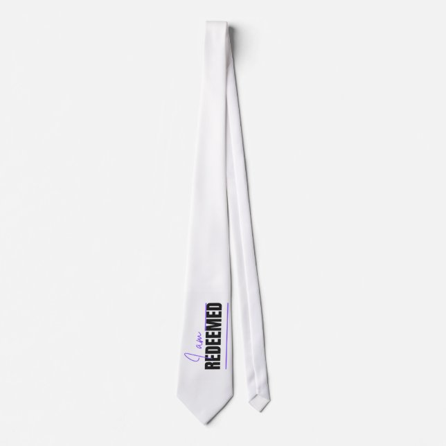 I Am Redeemed Necktie Christian Tie (Front)
