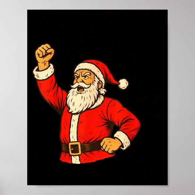 I Am Santifa Santa Claus Anti Fascism Christmas Au Poster (Front)