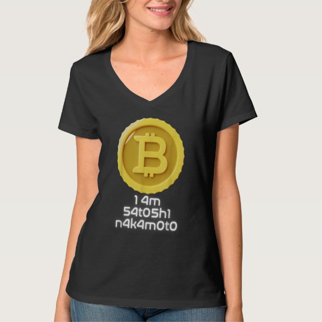 I Am Satoshi Nakamoto Bitcoin   NFT Cryptocurrency T-Shirt (Front)