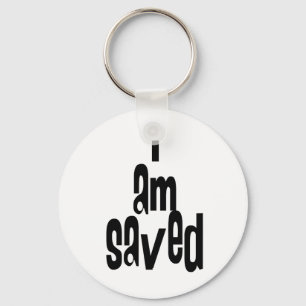 I am Saved Christian Key Ring