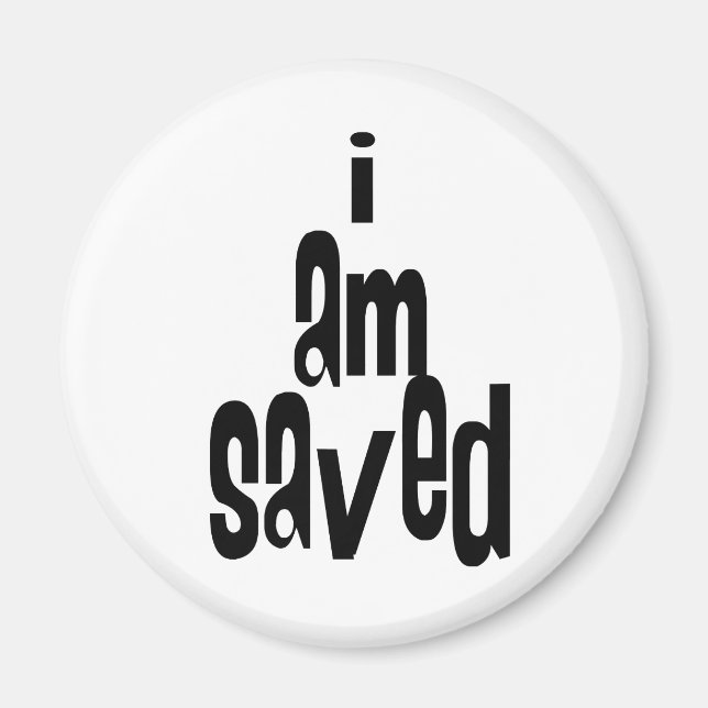 I am Saved Christian Magnet (Front)