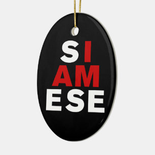 I AM SIAMESE CERAMIC TREE DECORATION