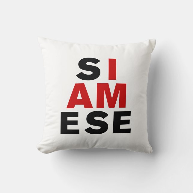 I AM SIAMESE CUSHION (Front)
