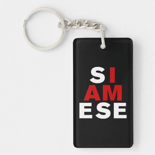I AM SIAMESE KEY RING (Front)