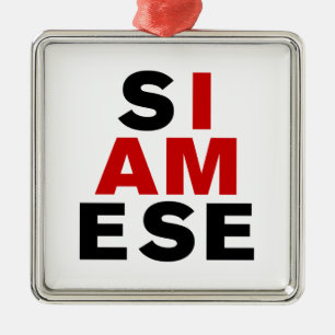 I AM SIAMESE METAL TREE DECORATION