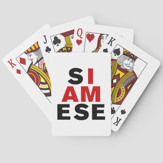 I AM SIAMESE PLAYING CARDS (Back)