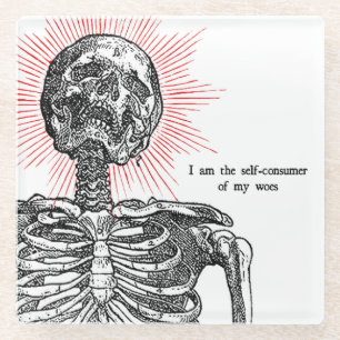 I am Skeleton! Glass Coaster