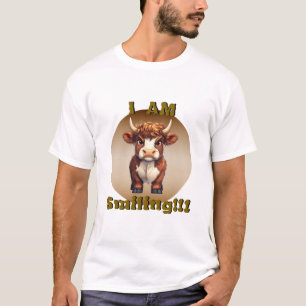 I Am Smiling Highland Cow  T-Shirt