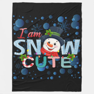 I Am Snow Cute Fleece Blanket