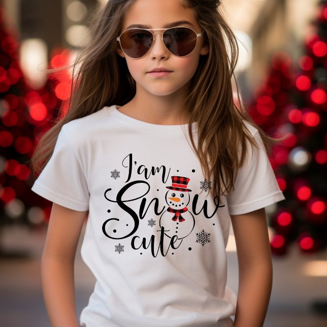 I am Snow Cute Holiday Snowman Girls Christmas T-Shirt (I am Snow Cute Holiday Snowman Girls Christmas T-Shirt)