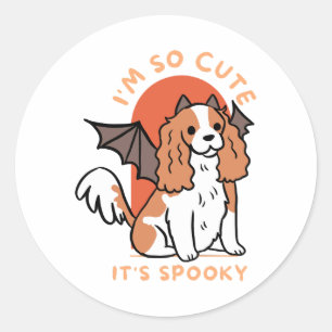 I Am So Cute It Is Spooky Cute Halloween Dog Classic Round Sticker
