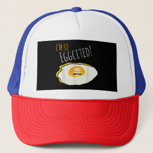 I Am So Eggcited, Broken Happy and Excited Egg Gif Trucker Hat