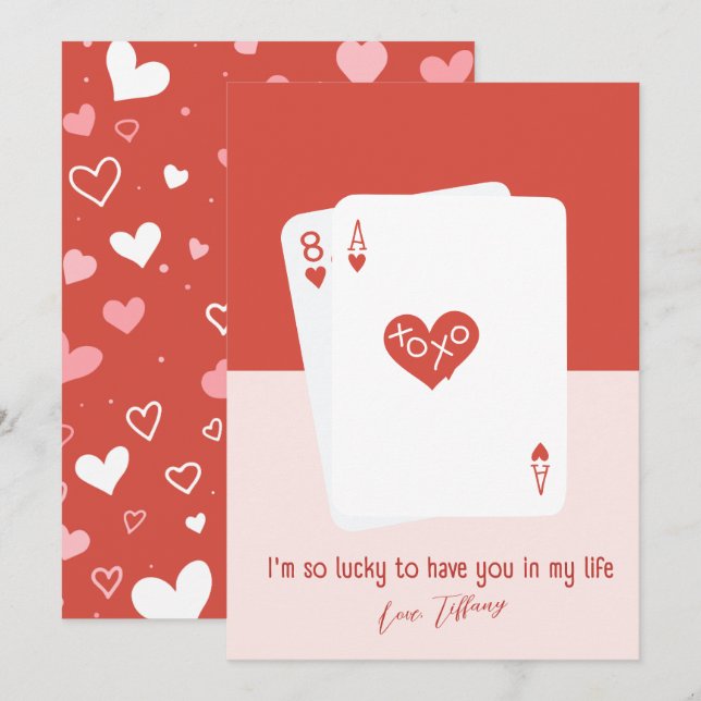 I am so Lucky To have You Flat Holiday Card (Front/Back)