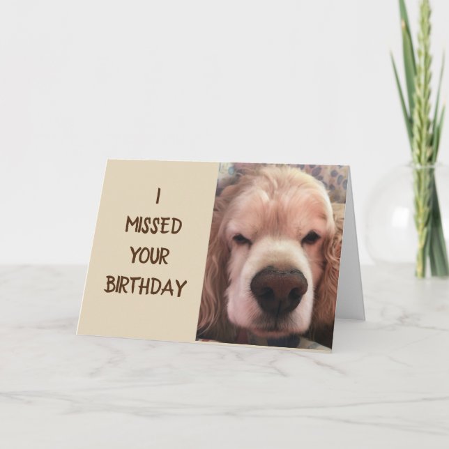 I AM SO SAD I  ***MISSED YOUR BIRTHDAY*** CARD (Front)