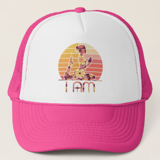 I AM soft Floral Prayer Trucker Hat