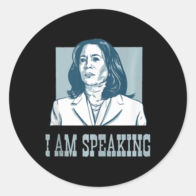I Am Speaking Harris Wheimer Presidential Election Classic Round Sticker (Front)