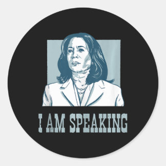 I Am Speaking Harris Wheimer Presidential Election Classic Round Sticker