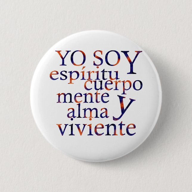 I am Spirit Body  Esp 6 Cm Round Badge (Front)