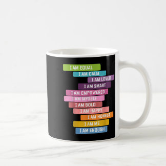 I Am Strong Cute Kids Growth Mindset Positive Affi Coffee Mug