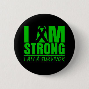 I am Strong - I am a Survivor - Cerebral Palsy 6 Cm Round Badge