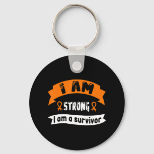 I Am Strong I Am A Survivor Leukaemia Cancer Awar Key Ring