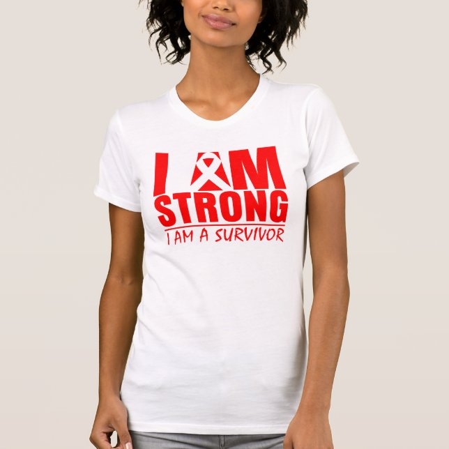 I am Strong - I am a Survivor - Stroke Disease T-Shirt (Front)
