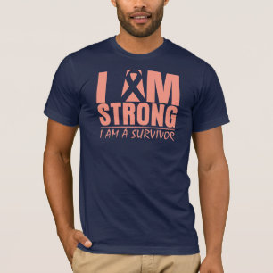 I am Strong - I am a Survivor - Uterine Cancer T-Shirt