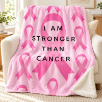 I Am Stronger Than Cancer Pink Ribbon
