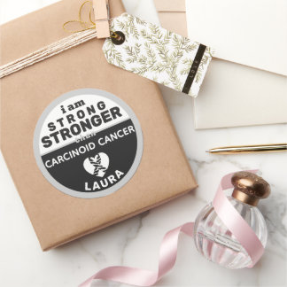 I am Stronger Than Carcinoid Cancer Round Sticker