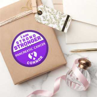 I am Stronger Than Pancreatic Cancer Round Sticker